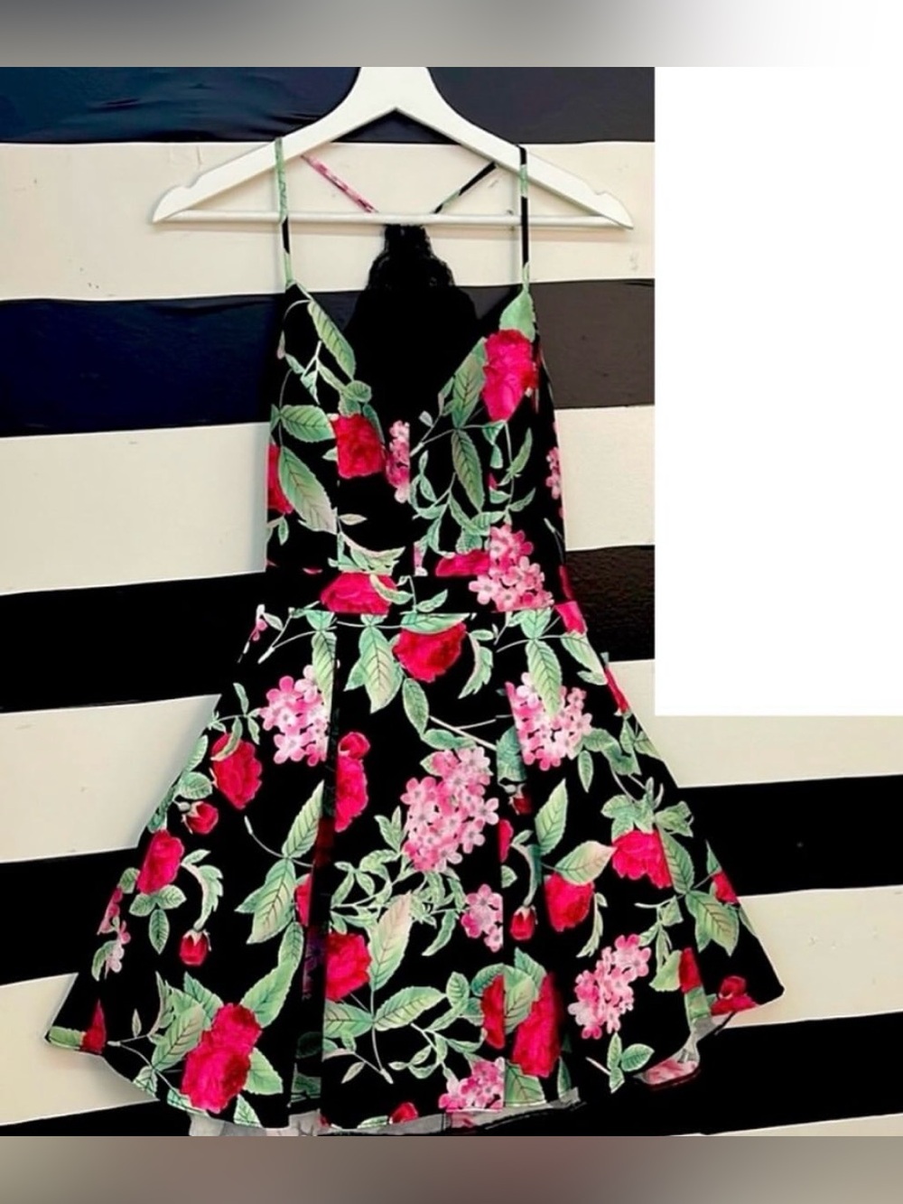 B. Smart Black Dress Label with White Care Tag